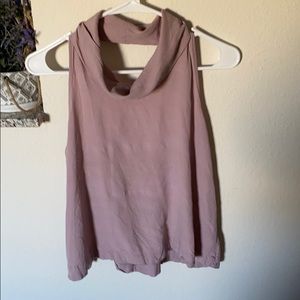 Free people pink cowl neck tank medium
